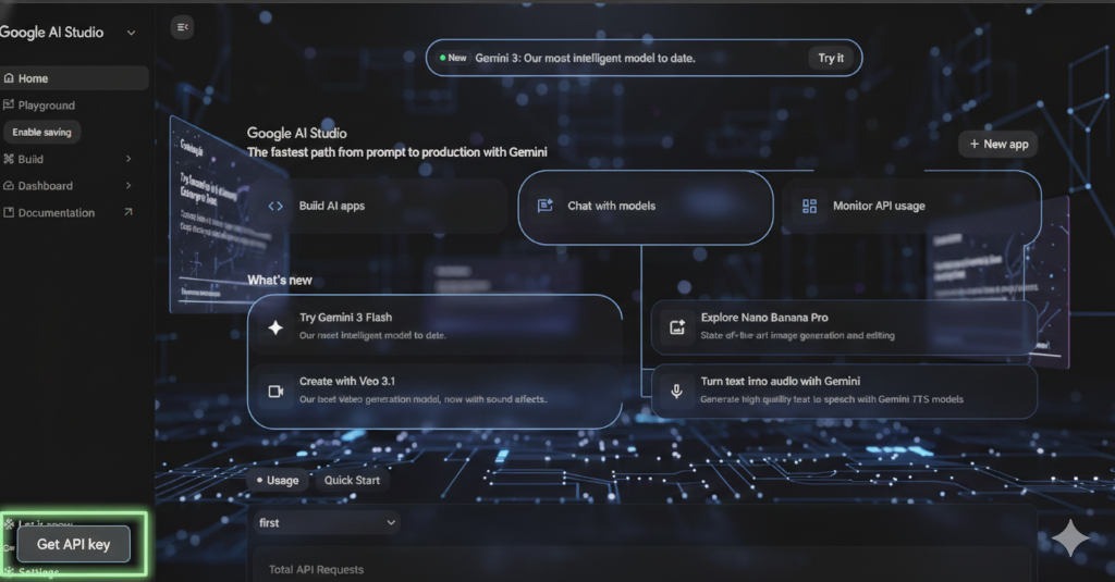 Google AI Studio - Get API Key